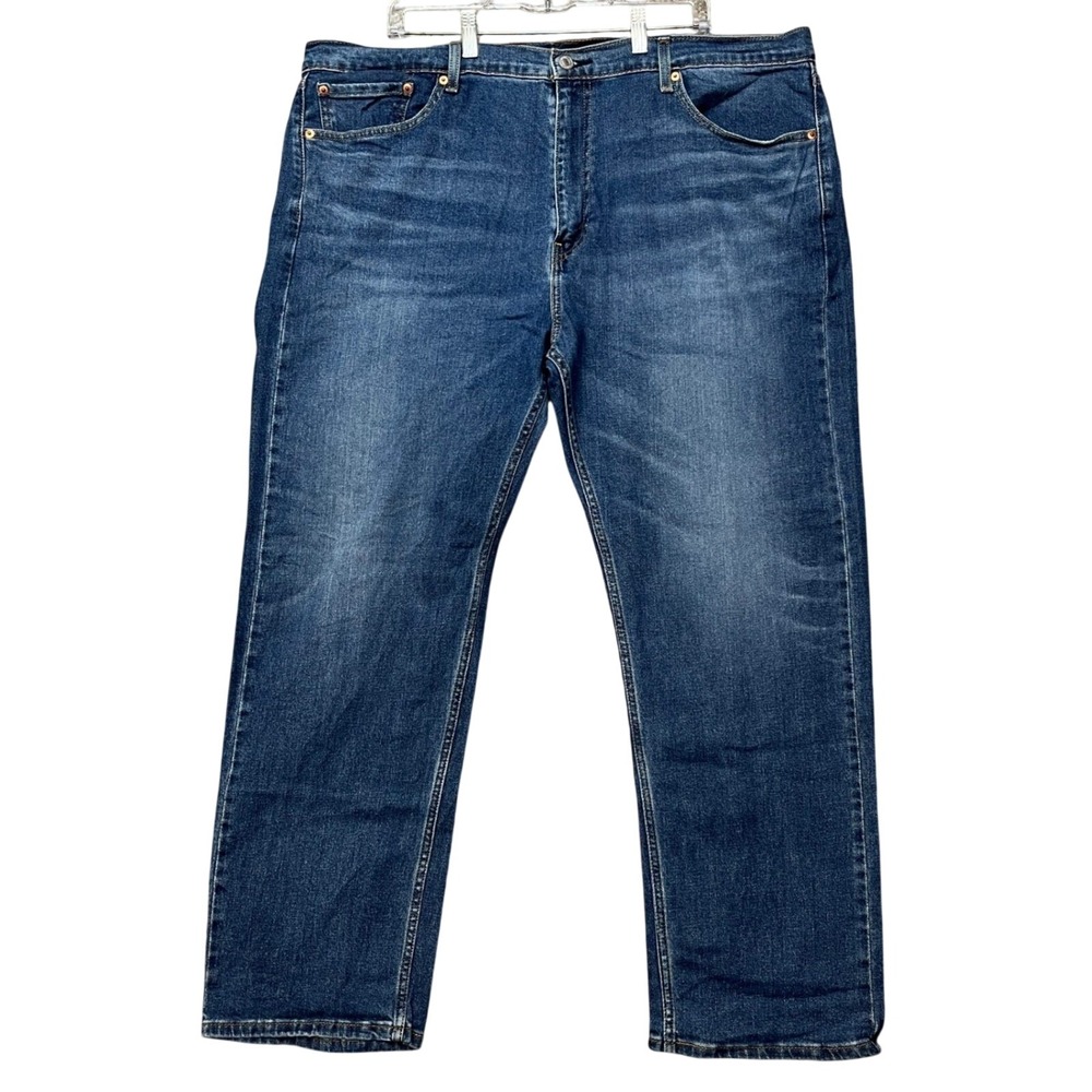 Levi's 505 Regular Fit Jeans Mens 42x30 Medium Wash Straight Leg 5 Pocket Denim